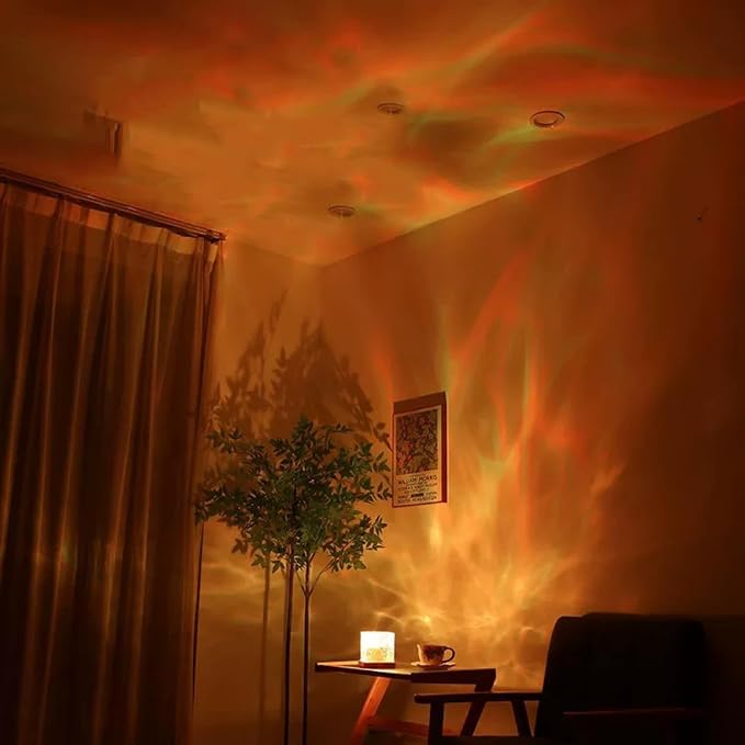 Ocean Wave Projector Light, 16-Color LED Shower Lamp with Remote, 3D Water Ripple Projection, Romantic Ambient Lighting for Kids Room, Relaxation, Bedroom, Bathroom & Night Light - Image 4