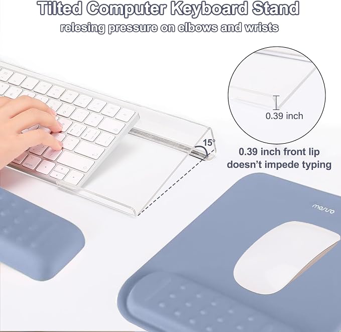 MOSISO Keyboard Stand&Wrist Rest Support for Keyboard &Mouse Pad Set - Image 4