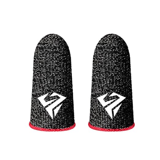 2Pcs Breathable Gaming Finger Sleeves Game Gloves Anti-Sweat Thumb Finger Cots Fingertip Cover for Mobile Games/COD / / ROS Gaming Sleeves Cots for Mobile Games Sensitive Touch Feel by Unknown