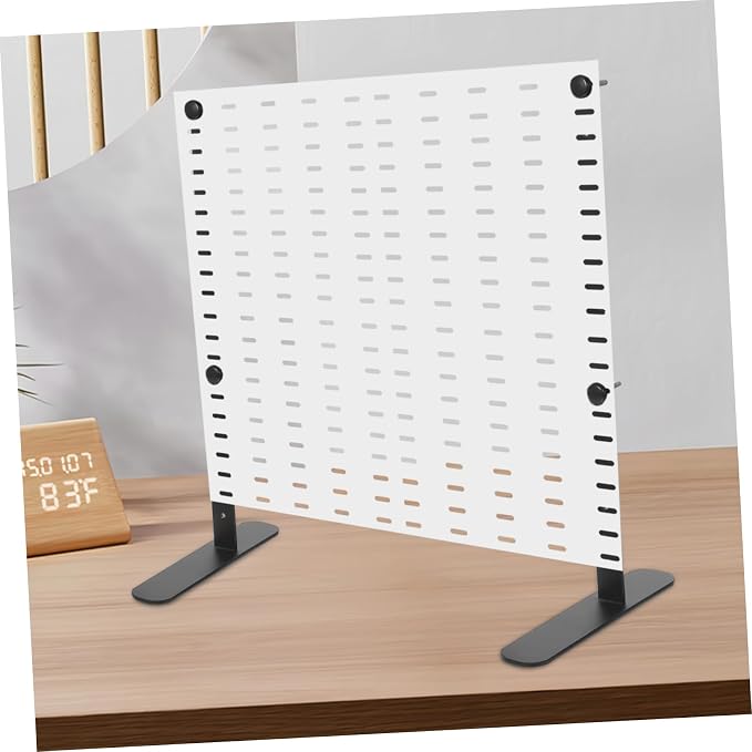 TEHAUX 2pcs Height Pegboard Desk Stand Pegboard Panel Organizer for Office and Gaming Sturdy and Versatile Display Rack for Accessories and Workspace - Image 4
