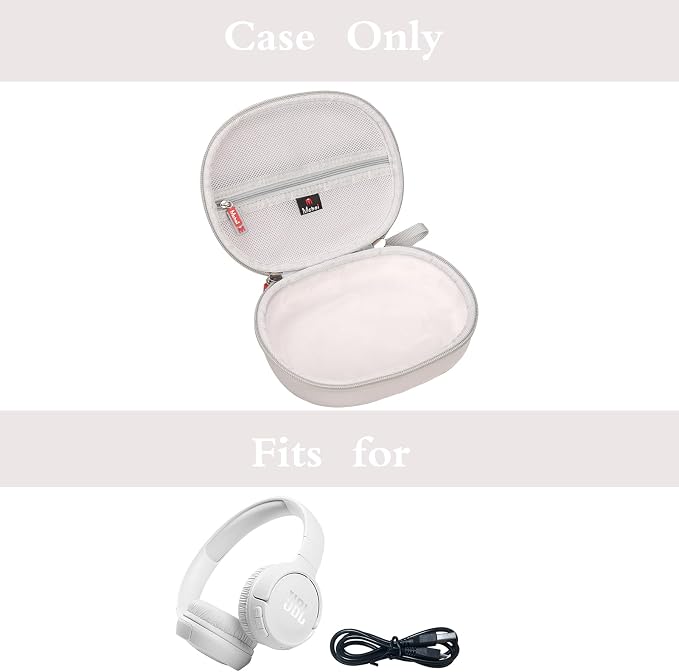 Mchoi Hard Travel Storage Case for Tune 510BT / 520BT / 660NC / 670NC / 570BT / 525BT / 500BT / 500 / Live 460NC / 670NC / T450BT, Case Only (Grey) - Image 7