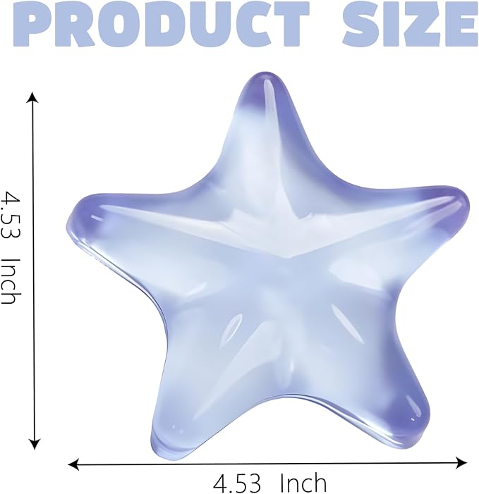 Gel Wrist Rest for Keyboard and Mouse Transparent Blue Sea Star Elbow Pad Cushion Ergonomic Cute Clear Cool Mouse Wrist Pad Silicone Non-Slip Support for Computer Gaming Office Hand Pillow Ocean Beach - Image 2