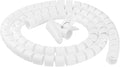Cable Organizer Coiled Tube Sleeve Cable Management Sleeve (White, 59inches Length, 1.1inches Diameter) by chengsi
