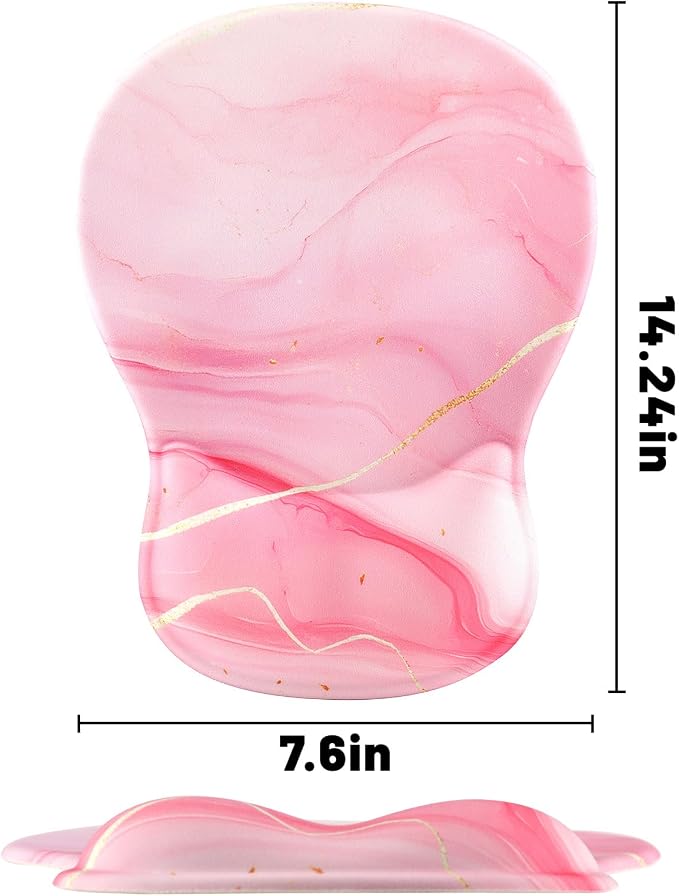 Ergonomic Mouse Pad with Wrist Rest - Gel Wrist Support Mousepad with Non-Slip PU Base for Computer, Laptop, Office & Home - Image 6