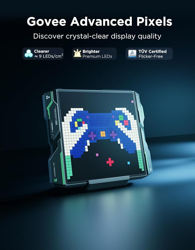 Govee Gaming Pixel Light, LED Panel with Real-time Info Display - Image 3