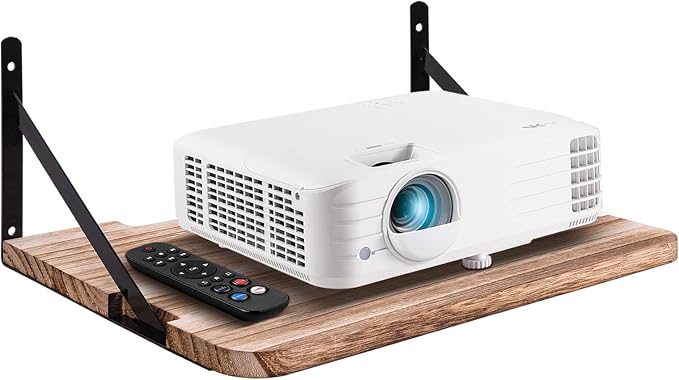 Projector Shelf,16.2" x 11"(L*W),Router Wall Mount Floating Shelf,Projector Mount Rack Holder,Modem Cable Box for Xbox Series PS5 PS4 Wood SS1 by BEARUT
