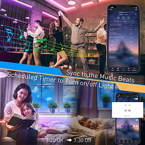10 PCS RGB Under Cabinet Lighting Kit, App and Remote Control Led Strip Lights, Music Sync Color Changing Led Lights with ETL Listed Power Adapter, for Cabinet, Counter, Shelf, 16.4ft - Image 2