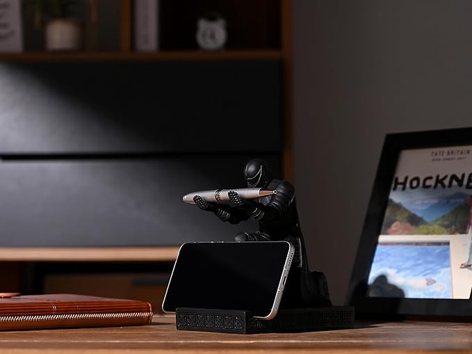 Windbreaker Soldier Knight Pen Holder Personalized Desk Accessory Black - Image 5