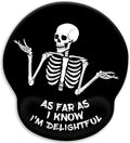 LIMKRIAN Skeleton Mouse Pad with Wrist Rest, 9.8 x 8.6 in, Funny Skull by LIMKRIAN
