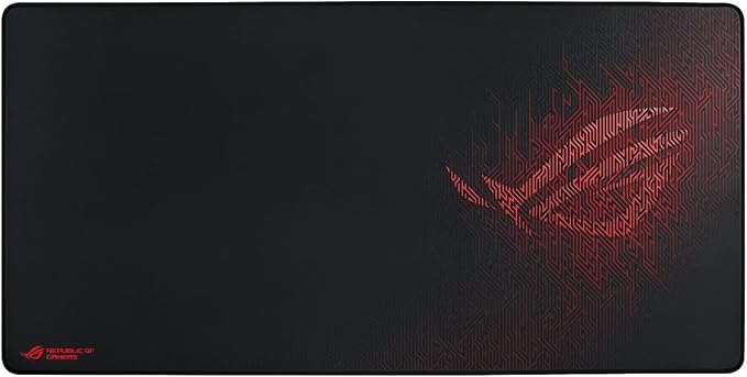 ASUS ROG Sheath Gaming Mouse Pad – 35.4” x 17.3", Extra-Large Surface, Pixel-Precise Tracking, Anti-Fray Stitched Edges, Non-Slip Base - Black/Red - Image 7