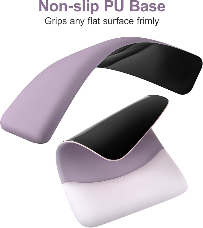MOSISO Keyboard Mouse Pad Set, Large Gaming Mouse Pad&Keyboard Wrist Rest | Rectangular Mousepad with Wrist Rest&Coaster, Ergonomic Non-Slip&Easy Typing Pad with Curved Silicone Lining, Purple - Image 4