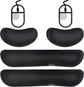 VAGAU Premium Keyboard Wrist Rest and Mouse Pad Wrist Support (2 Pack) | Ergonomic Memory Foam Set for Office, Laptop, Mac, Computer and Gaming, Comfortable Typing &Wrist Pain Relief by VAGAU