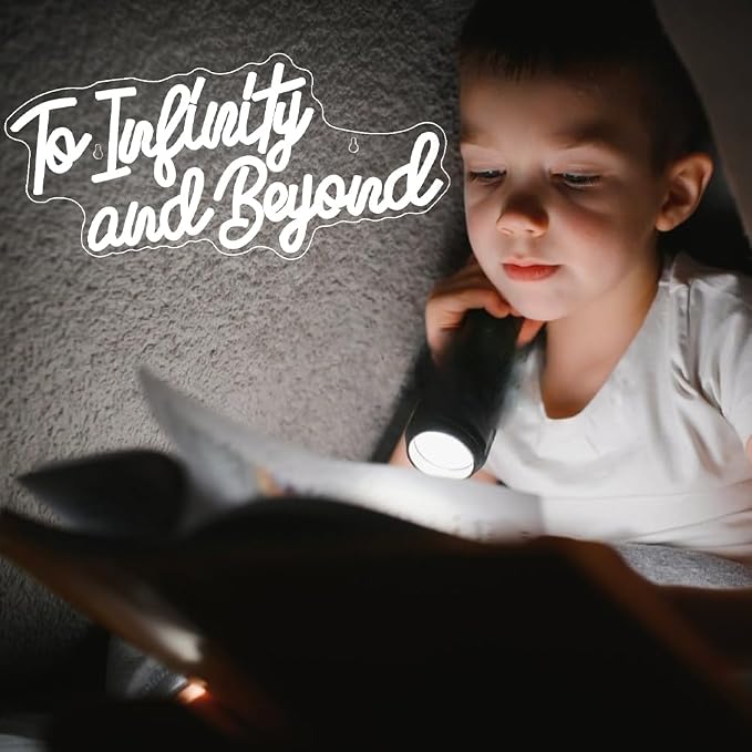To Infinity and Beyond Neon Sign, Led Light Neon Signs for Wall Decor,Anime To Infinity and Beyond Neon Lights for Bedroom Men Cave Party Decor, Birthday Christmas Gifts for Boys and Girls - Image 6