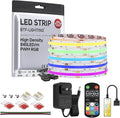 BTF-LIGHTING 16.4FT RGB Color Changing UL Listed DC24V COB LED Strip Kit by BTF-LIGHTING
