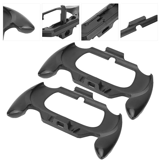 SUNGOOYUE 2Pcs Gamepad Bracket, Ergonomic Handle Grip Support for 2000, with One Live Lock Design, Lightweight Anti Slip Matte Finish, Movie Stand Function (Black) - Image 2