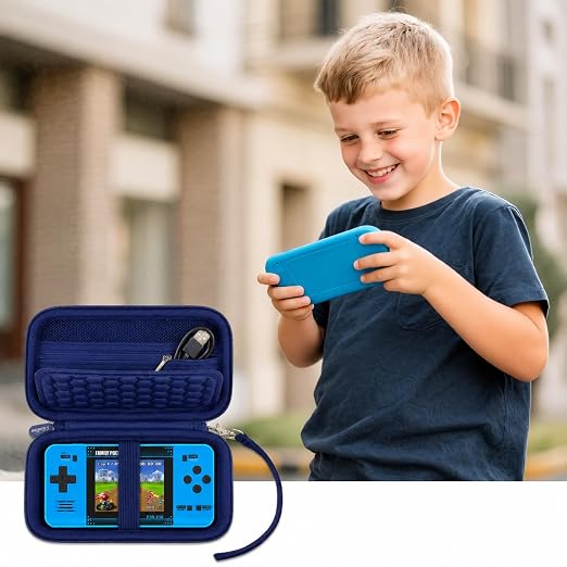 Case for WELLST·G Handheld Game for Kids Adults, Universal fit for TaddToy/ for Beijue 16-Bit Handheld Console - Retro Video Games Travel Storage Cover Bag, Portable Electronic Organizer Holder (Royal Blue) - Image 9