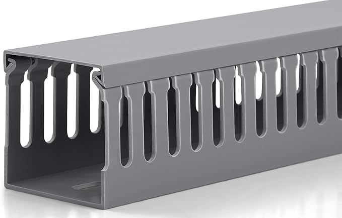 2" H x 2" W Cable Raceway, 99in Under Desk Wire Management Channel, Grey by ZhiYo