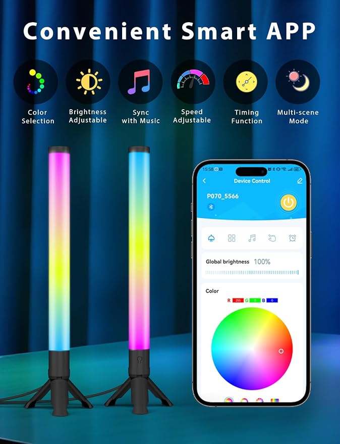DAYBETTER 360° Smart LED Light Bars, Gaming Light Bar for Room, PC, Desk - Image 4