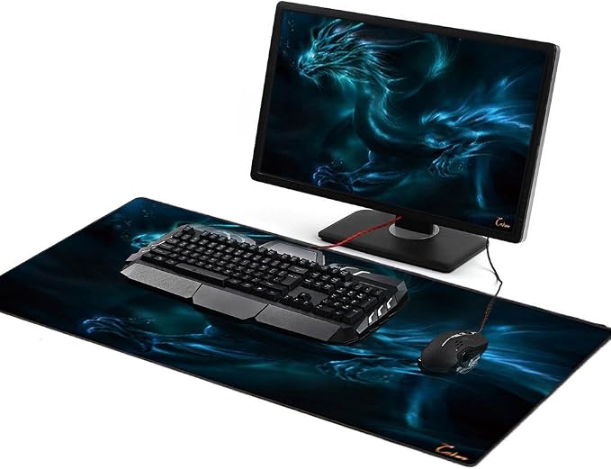 XXL Professional Large Mouse Pad & Computer Game Mouse Mat (35.4x15.7x0.1IN, Dragon) - Image 3