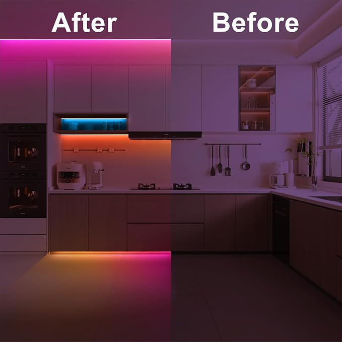 Tatazone 6.56ft Bluetooth RGB+IC COB Led Strip Light with App, Chasing COB Light Strip, Segmented Control, Music Sync, Color Changing Led Lights for Home Decor, Gaming, Cabinet, Desk - Image 6