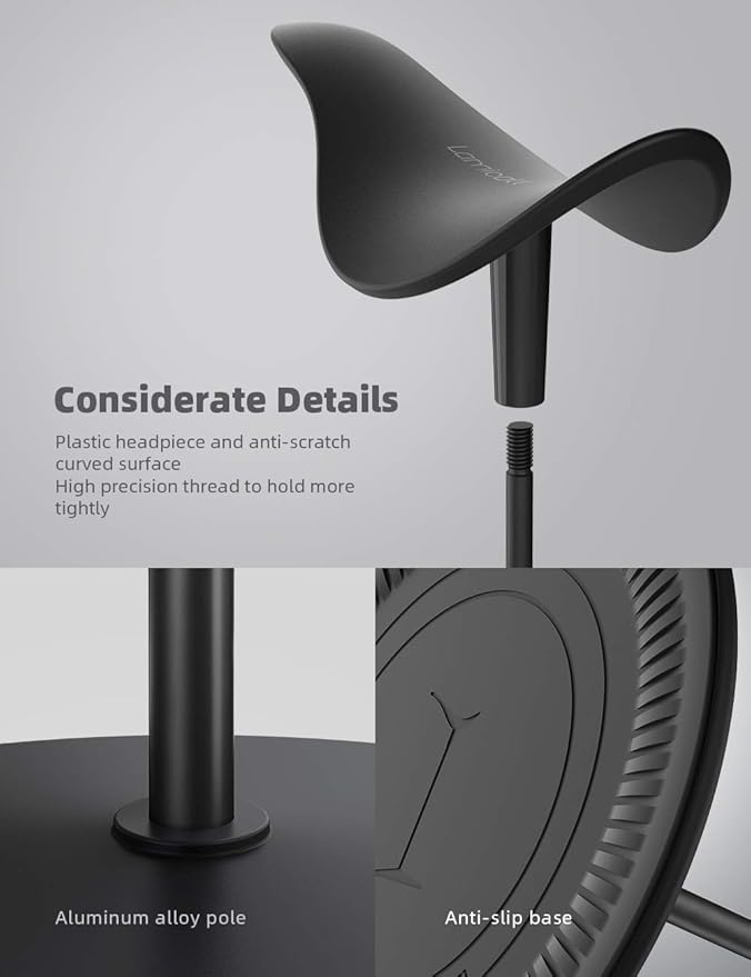 Lamicall Headphone Stand Desktop Headset Holder, Elegant Earphone Stand | Unique Appearance Design, Ultra Sturdy, Multi-Scenario Use for All Headset like Airpods Max, HyperX, Beats, Senn heiser - Image 6