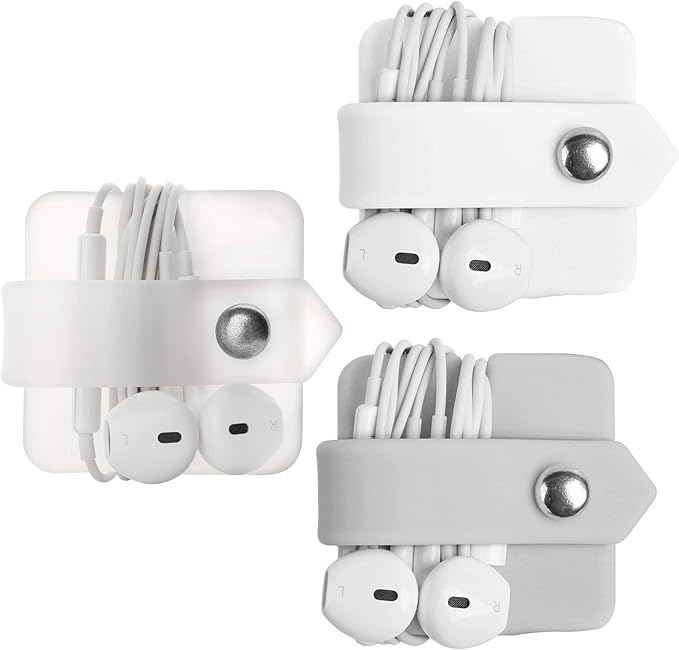 Cord Organizer Earbuds Holder Earphone Wrap Earphones Organizer Headset Headphone Earphone Wrap Winder Cord Manager Cable Winder Set of 3 by ELFRhino