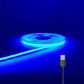 Ultra-Narrow 3mm USB COB LED Strip Self-Adhesive Cabinet Desk Bedroom Light (Blue, 4ft) by Unknown
