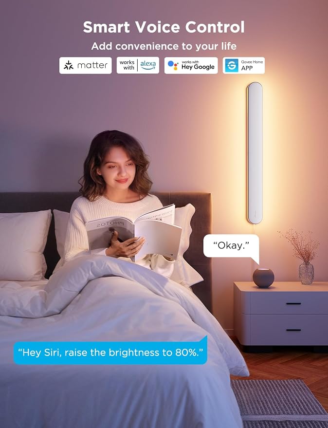 Govee Wall Sconce, Smart RGBIC Wall Lights, Works with Matter, 1 Pack - Image 5
