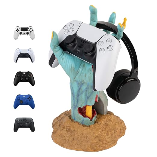 Grupo Erik Gaming Controller Holder | Gaming Equipment | Controller Holder Figure | Headphone Stand & Controller | Gaming Accessories for Desk | Gamer Gifts | Halloween Decorations by GrupoErikUSA