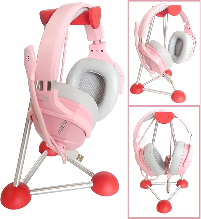 Headphone Stand, Desktop Headset Holder, Desk Earphone Stand, Gaming Headsets, for SteelSeries/Logitech/HyperX/Sony/Beats/Sennheiser/Anker/Xbox, and All Headphones. (red) - Image 6