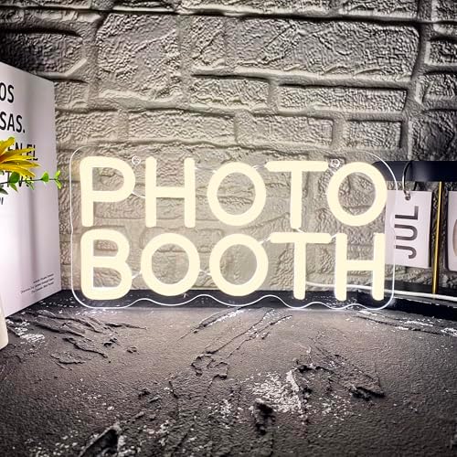 Allball Photo Booth Neon Signs for Wall Decor, Dimmable LED Photo Studio Neon Light Open Sign, for Photography Bedroom Wedding Engagement Birthday Party Reception Gifts(11.8 * 5.9 In) by Unknown