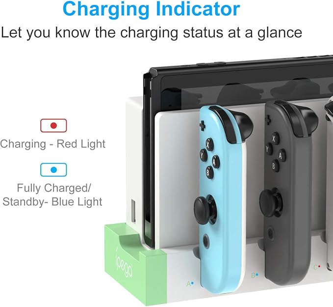 Switch Controller Charger Dock for Nintendo Switch 1/OLED for 4 Joy-Cons - Image 5
