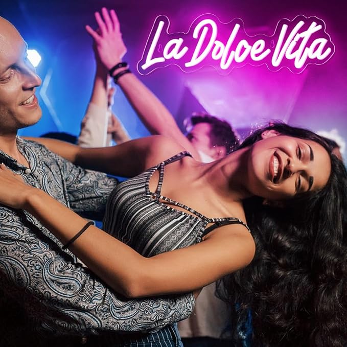 La Dolce Vita Neon Signs for Wall Decor Personalised Neon Lights Sign for Wedding Party Birthday Gift Neon Signs, Beautiful LED Neon Lights for Home Decor Girls Room - Image 7
