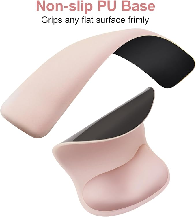 MOSISO Wrist Rest Support for Mouse Pad & Keyboard Set, Peach Fuzz - Image 5