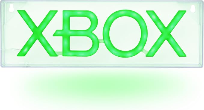 Paladone Xbox LED Neon Light, Free Standing or Wall Mountable Gaming Desk Accessories, Game Room Decor & Gift for Gamers, 11.7" Wide by Paladone