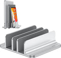 OMOTON 3-Slot Multiple Vertical Laptop Stand, Fits MacBook, Bright Silver by OMOTON