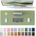 YSAGi PU Leather Desk Pad Protector – Non-Slip Waterproof Desk Mat for Office & Home, Easy Clean Large Mouse Pad & Laptop Writing Blotter 23.6"x13.8" Bamboo Green by YSAGi