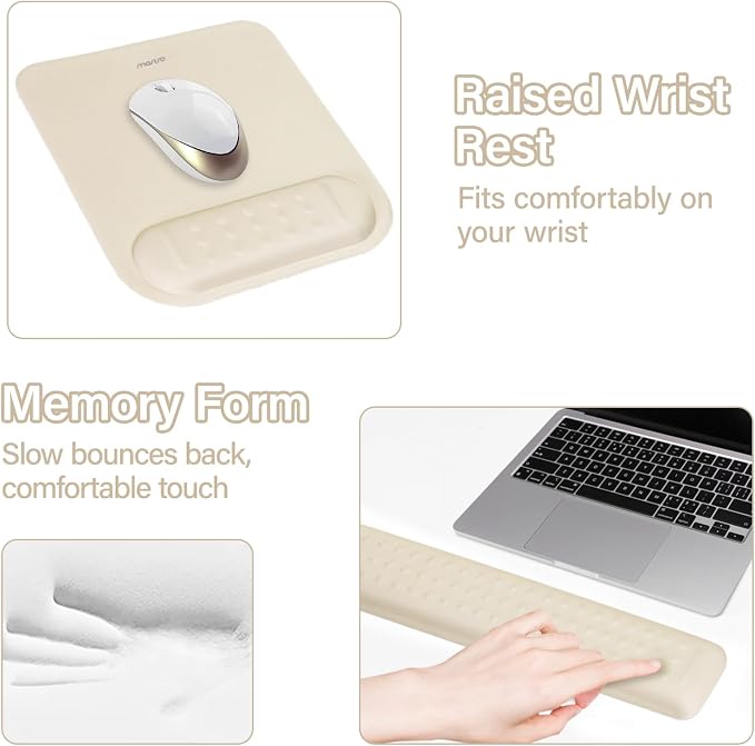 MOSISO Keyboard Stand&Wrist Rest Support for Keyboard &Mouse Pad Set - Image 6