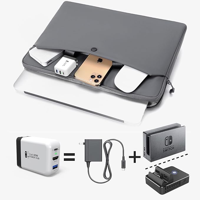 Mirabox 65W Portable Dock Charger for Nintendo Switch, Compatible with Switch OLED/Steam Deck/ROG Ally/Samsung Dex/iPad/MacBook, 4K 60Hz USB C TV Docking Station, Support Charging and HDMI Output - Image 6