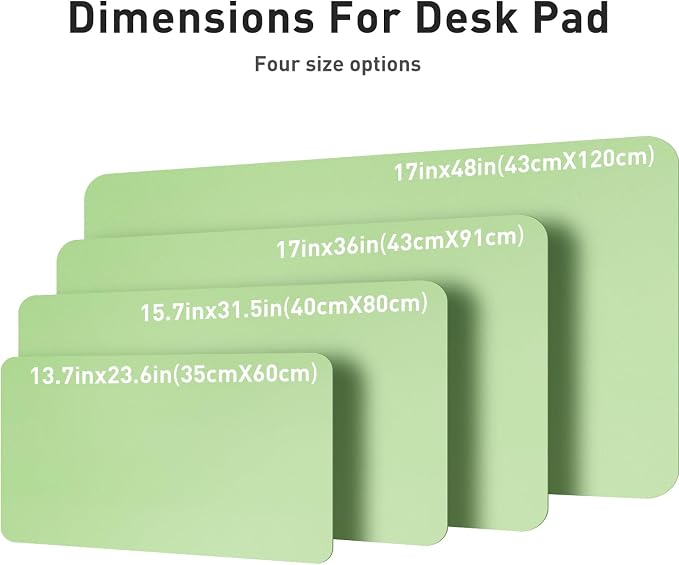 Aothia Leather Desk Pad Protector, Mouse Pad, Office Desk Mat, Non-Slip PU Leather Desk Blotter, Laptop Desk Pad, Waterproof Desk Writing Pad for Office and Home (36" x 17", Foam Green) - Image 8