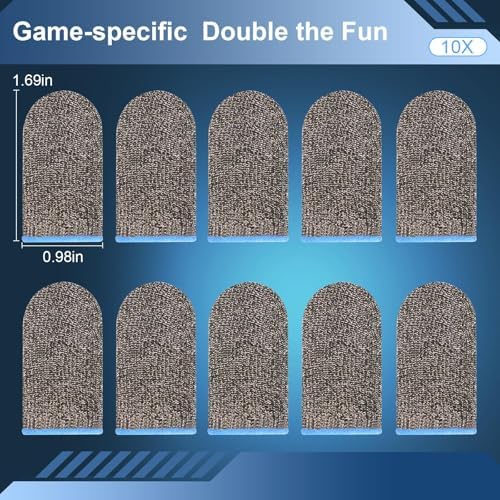 10 piece Gaming Finger Covers, Lightweight Gaming Finger Covers for e-Sports, Suitable for All Touchscreen Devices, Ultra-Thin Design with Fiber Material, Smooth Touch,Mobile accessor - Image 6