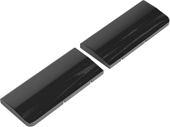 Faluber Wooden Wrist Rest with Black Lacquered -Mini Size Pack of 2 -Black Coating -Mechanical Gaming Keyboard Ergonomic Palm Rest -7 Inches/20mm Thick (Twin Mini Pack, Black Lacquered) by Faluber