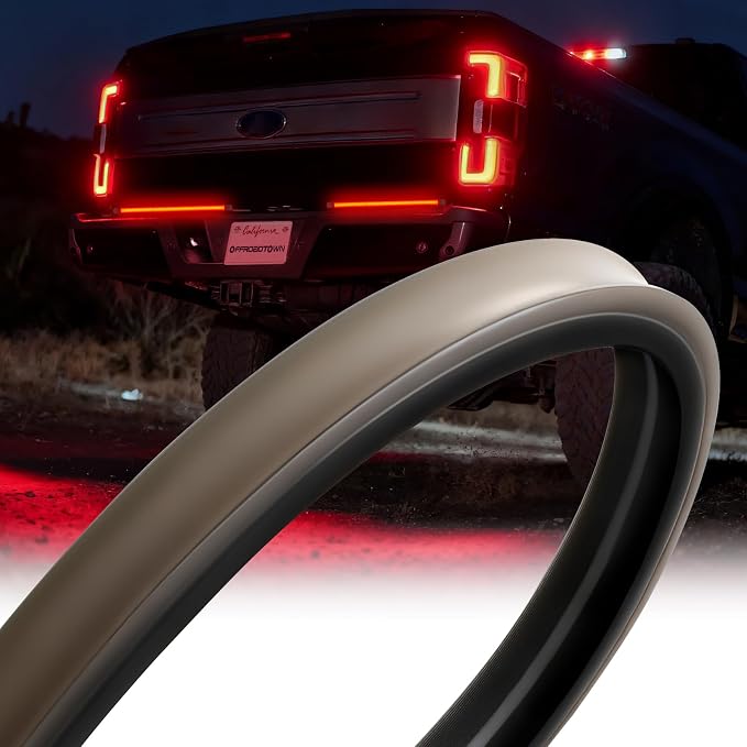 OFFROADTOWN 2PCS 18inch RGB Tailgate Silicone Flex LED Light Bar 324 LED 3rd Brake/Stop/Turn/Reverse/Strobe Tail Light Custom Driving Light with Wireless Remote Control for Pickup Truck SUV RV Trailer - Image 9