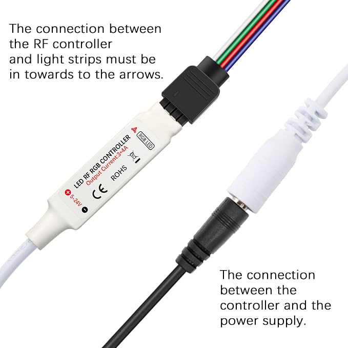RF Wireless Remote LED Controller, 17-Key RGB LED Controller, DC 5V-24V - Image 4