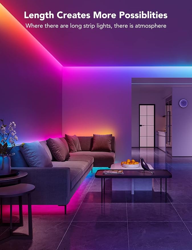Govee 65.6ft RGBIC LED Strip Lights, LED Lights for Bedroom, APP Control - Image 3