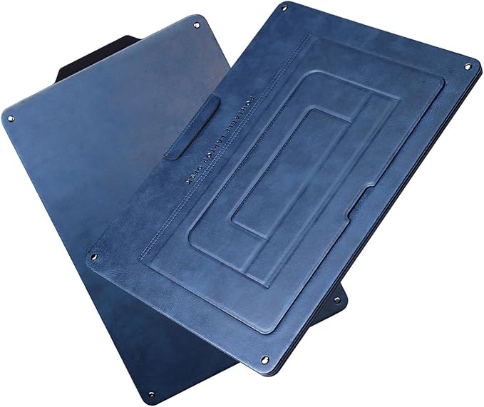 PUNCUBE Portable Lap Desk -Ultra Slim&Compact Laptop Desk in Sleek Design with Retractable Mouse Pad, Adjustable Stand, Expandable Surface, and Heat Protection for Laptops and Tablets (Midnight Blue) by Puncube