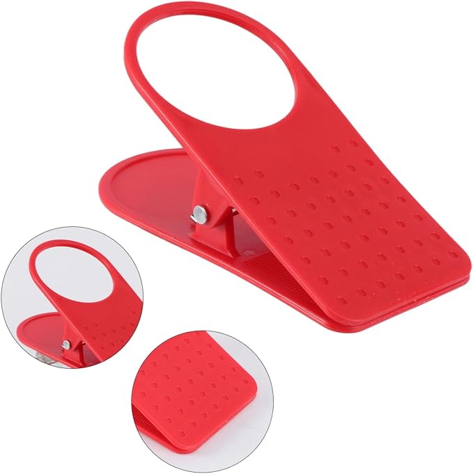 STOBAZA 2pcs Table Cup Clip Random Color Clamp for Office and Home Use Holds Standard Cans Glasses and Cups Plastic and Construction for Restaurants and Dining Tables - Image 2