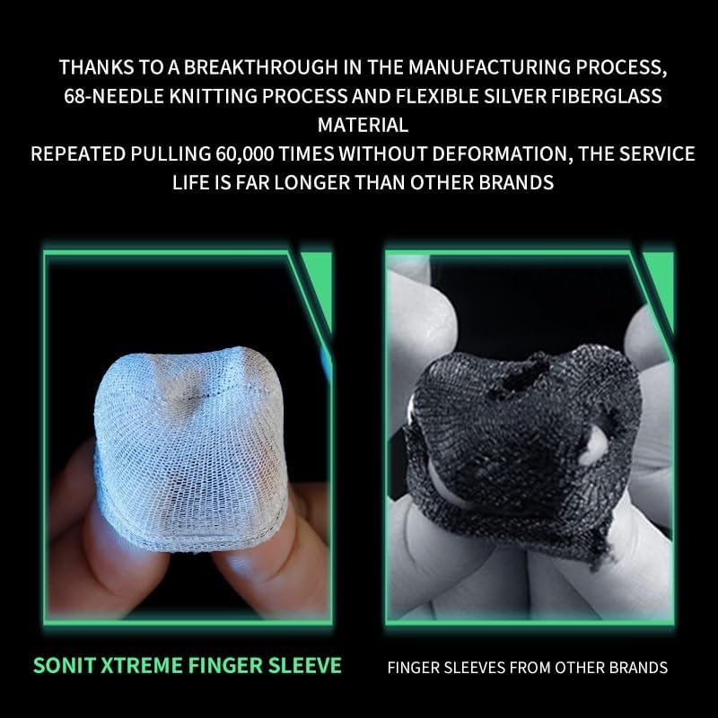Gaming Finger Sleeve, 28-Needle Knitting, Silver Glass Fiber Material, Washable and Breathable with Metal Storage Box (White) - Image 5