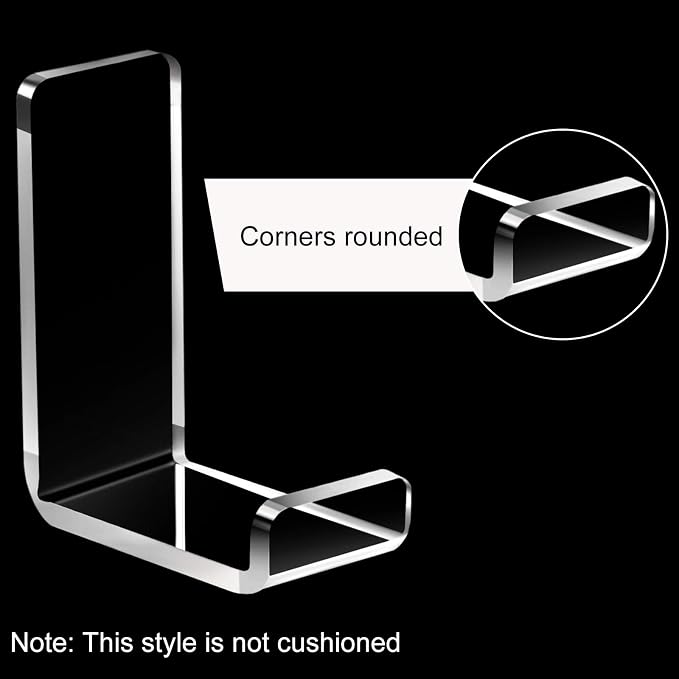Weewooday 4 Pieces Headphone Hanger Headset Stand Holder, Clear | Adhesive Wall Mount Holder for Gaming Desk, Non-Slip Pad Design, Space Saving Earphone Hanger, Earmuff Compatible Hook - Image 3