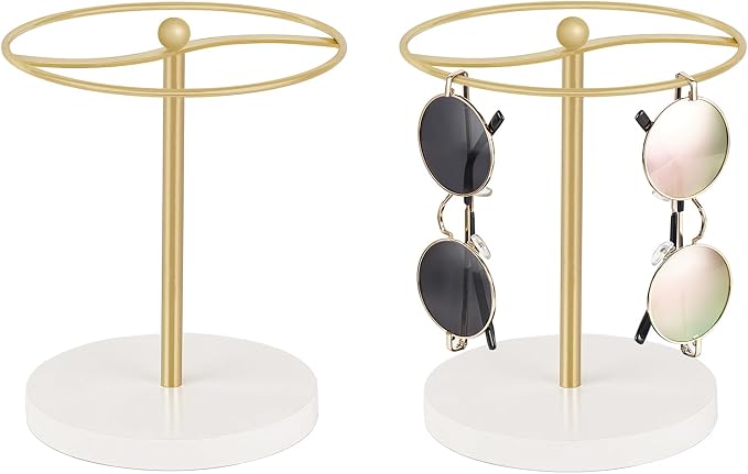 Mkono Sunglasses Organizer, Metal Glass Holder Storage Stand Display 2 Pack by Mkono